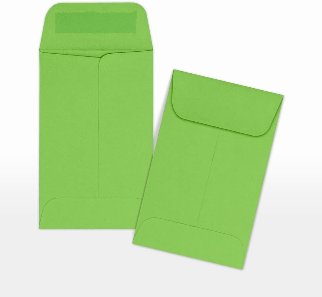 LUXPaper #1 Coin Envelopes | 2 1/4" x 3 1/2" | Limelight Green | 80lb. Text | 250 Qty