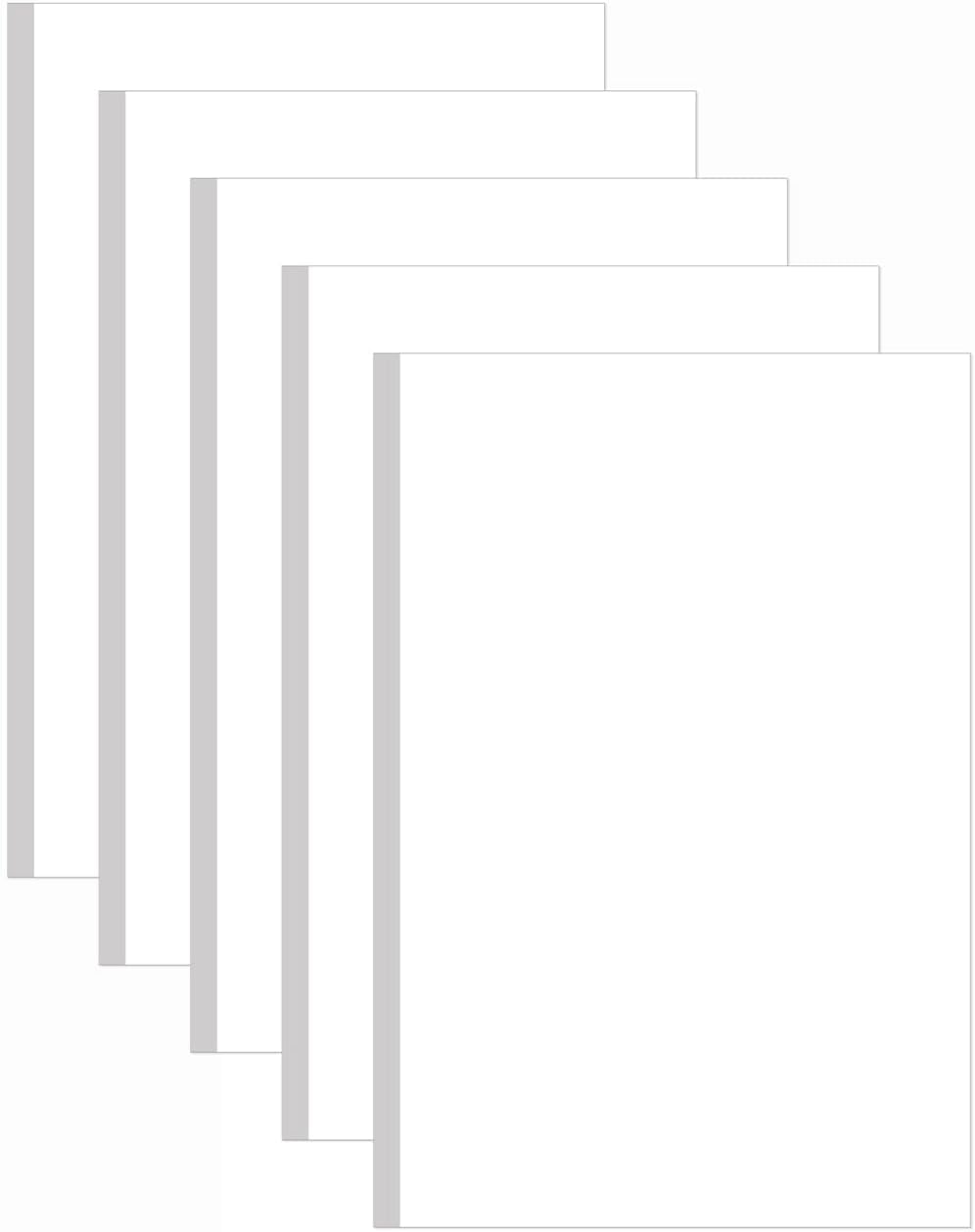 (5-Pack) 11" x 17" Blank Print Paper, 225Sheets/450Pages Blank Loose-Leaf Paper, DIY Template Printing in Office, 100gsm Blank Paper