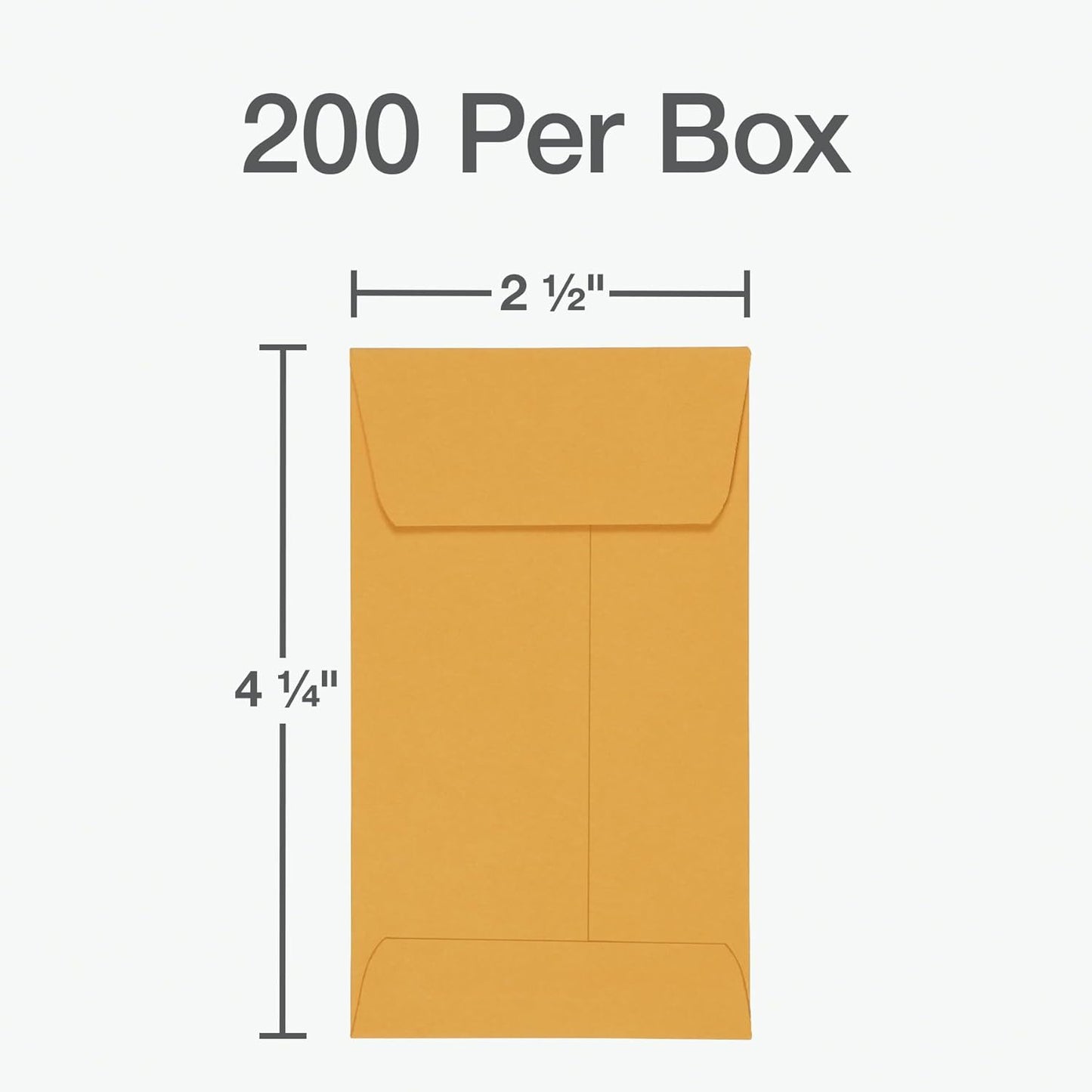 Columbian #3 Coin and Small Parts Envelopes Gummed, for Home, Office, Garden, 24 lb Brown Kraft, 2.5 x 4.25 Inches, 200 Per Box (1009564)