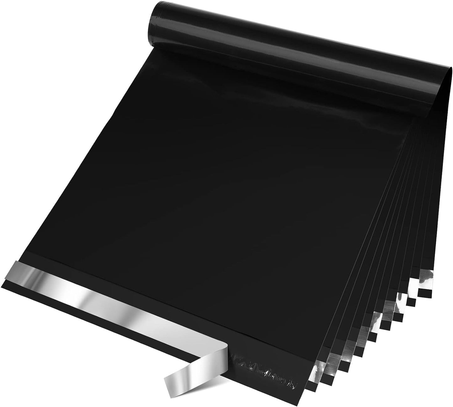 Metronic Poly Mailers 12x15.5 Envelope Mailers 100pack Shipping Bags with Self Adhesive Waterproof and Tear-Proof Postal Bags in Black