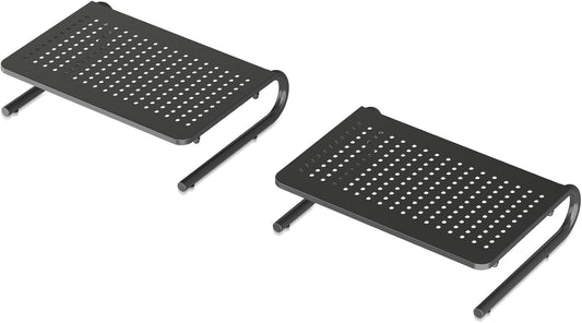 suptek Monitor Stand Riser for Computer,Laptop,Printer, Notebook and All Flat Screen Display with Vented Metal Platform and 4 Inches Height Underneath Storage (MST004-2)