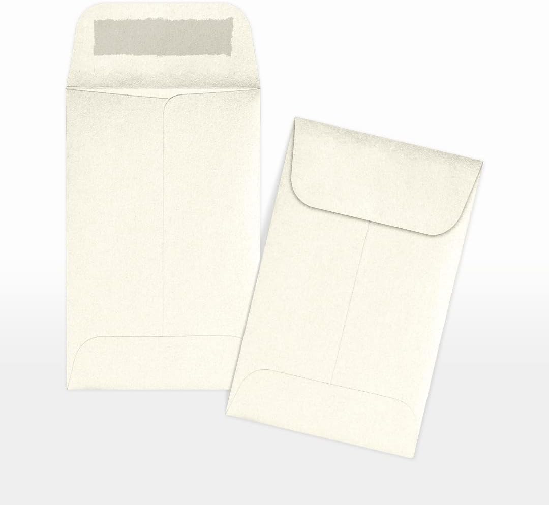 LUXPaper #1 Coin Envelopes | 2 1/4" x 3 1/2" | Champagne Metallic | 80lb. Text | 50 Qty