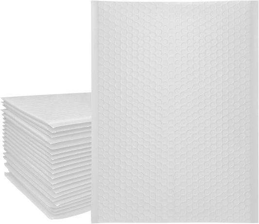 Immuson White 9.5 x 13.5 Inches Poly Bubble Mailers, Padded Shipping Envelopes, Self-Seal Shipping Bags, Packaging Bags, Bubble Envelopes Pack of 25