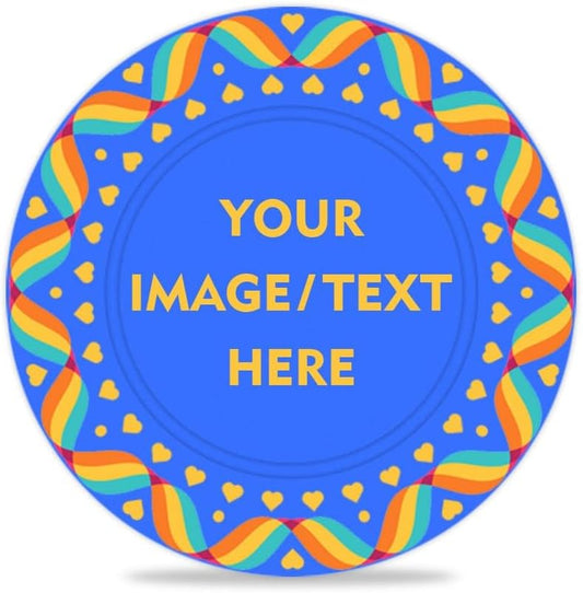 100 PCS 37mm Plastic Poker Chips, Personalize Your Chips with Logo and Text, for Bingo Game, Chess Room, Casino Theme Party