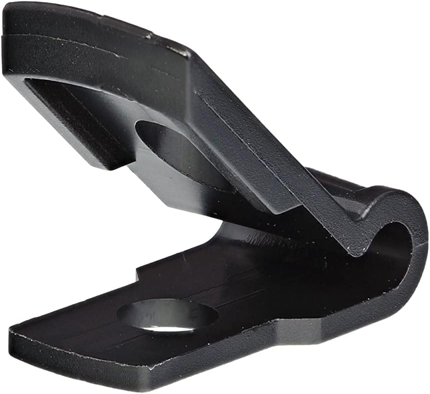 Secure 1/8 Inch Premium R Type UV Black Nylon Screw Mount Cable Clamp for Wire Management - 100 Pack