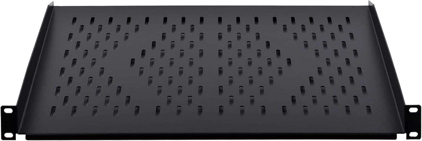 RackPath 1U Cantilever Universal Rack Shelf - 14in Deep – Rackmount Shelf for 19’’ AV/Network Equipment Racks – 55lbs Capacity - 2Pack