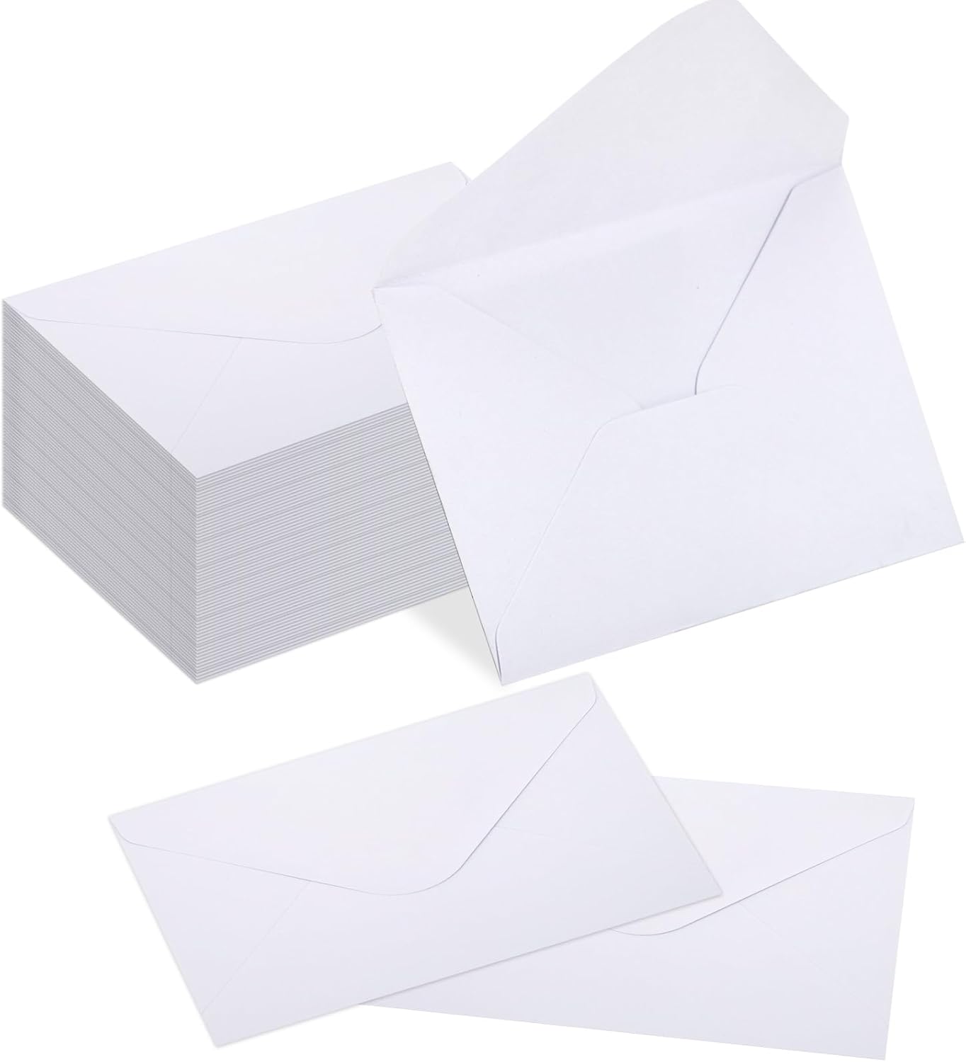 180 Packs Gift Card Mini Envelopes Small Envelope with Gummed Seal, Paper Business Card Envelopes, Bulk Tiny Envelope Pockets for Small Note Cards, 4 x 2.7 Inches (White)