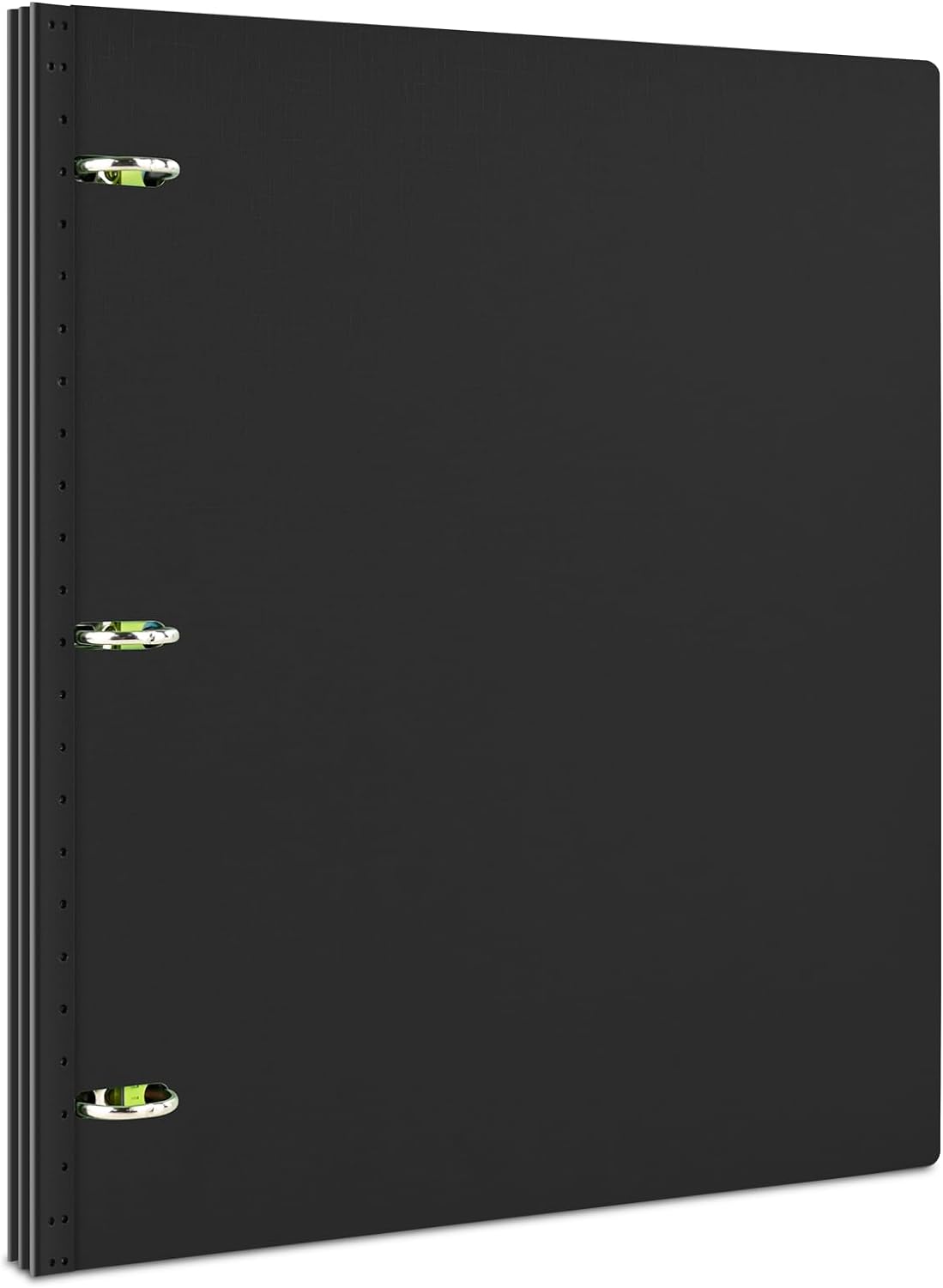 INFUN Telescoping 3 Ring Binder, Portable Plastic Binder with Telescoping Spine, 0.75 inch Rings， Foldable Front Cover Holds 8.5" x 11" Paper for School,Office and Homes-Black