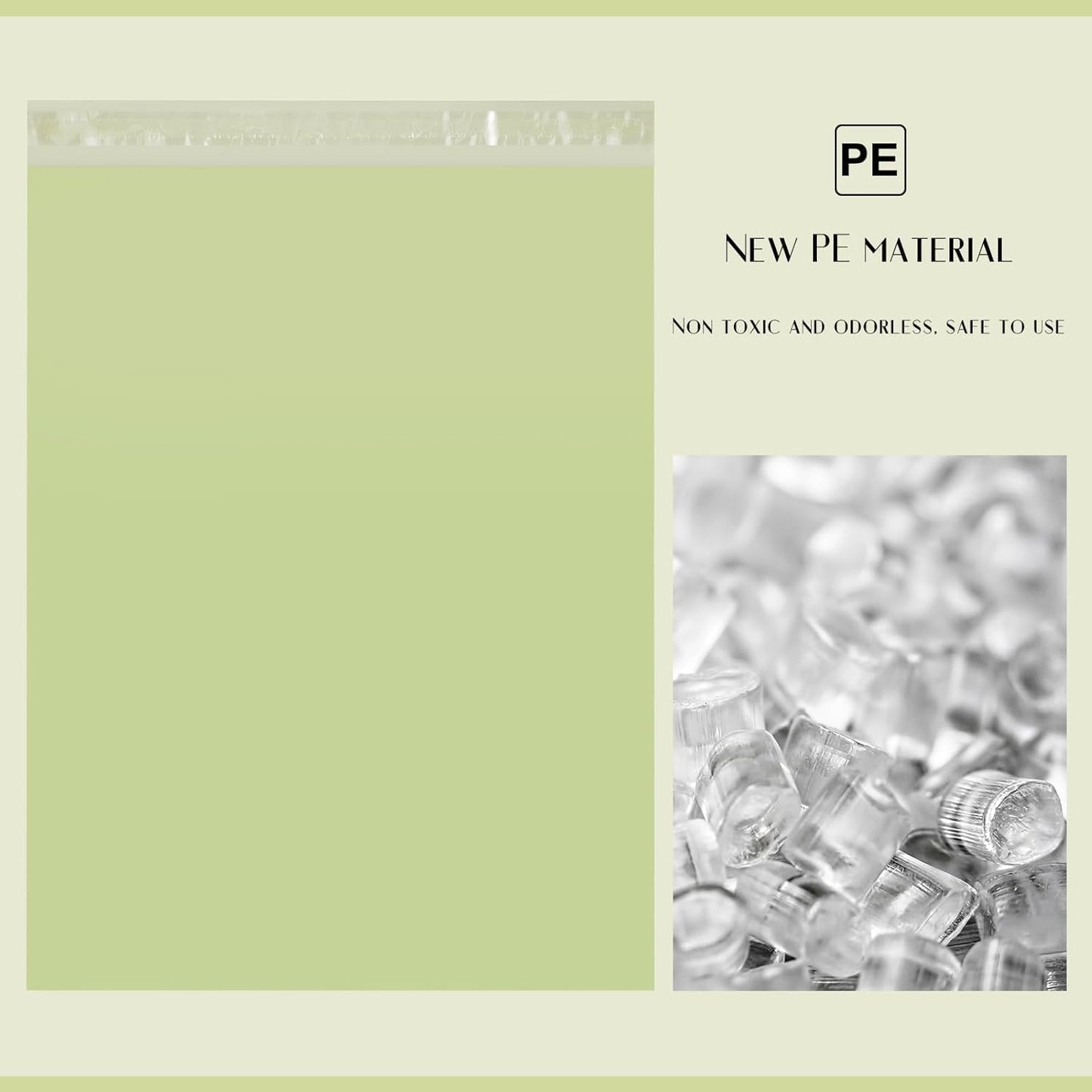 Metronic 300PC Poly Mailers 24x24 Large Shipping Bags for Clothing, Strong Adhensive Mailers Bags for Small Business, Shipping Envelopes, Tear-resistant Mailing Bags in Avocado Green