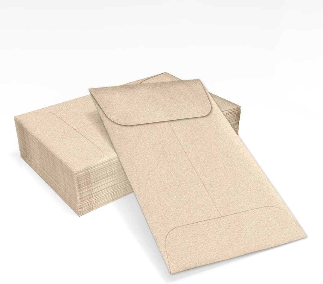 LUXPaper #1 Coin Envelopes | 2 1/4" x 3 1/2" | Taupe Metallic | 80lb. Text | 500 Qty