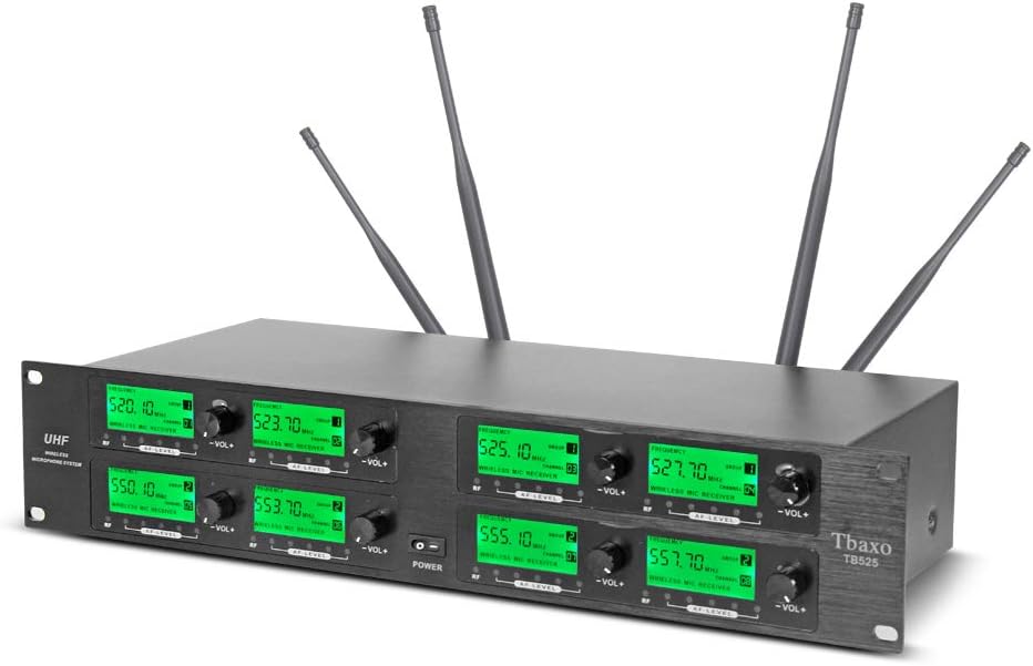 Wireless Microphone System 8 Channel Microphones UHF 8 Handheld Mic Karaoke DJ 8 Whole Metal Mic Karaoke System School Church Speaking Conference Wedding Party