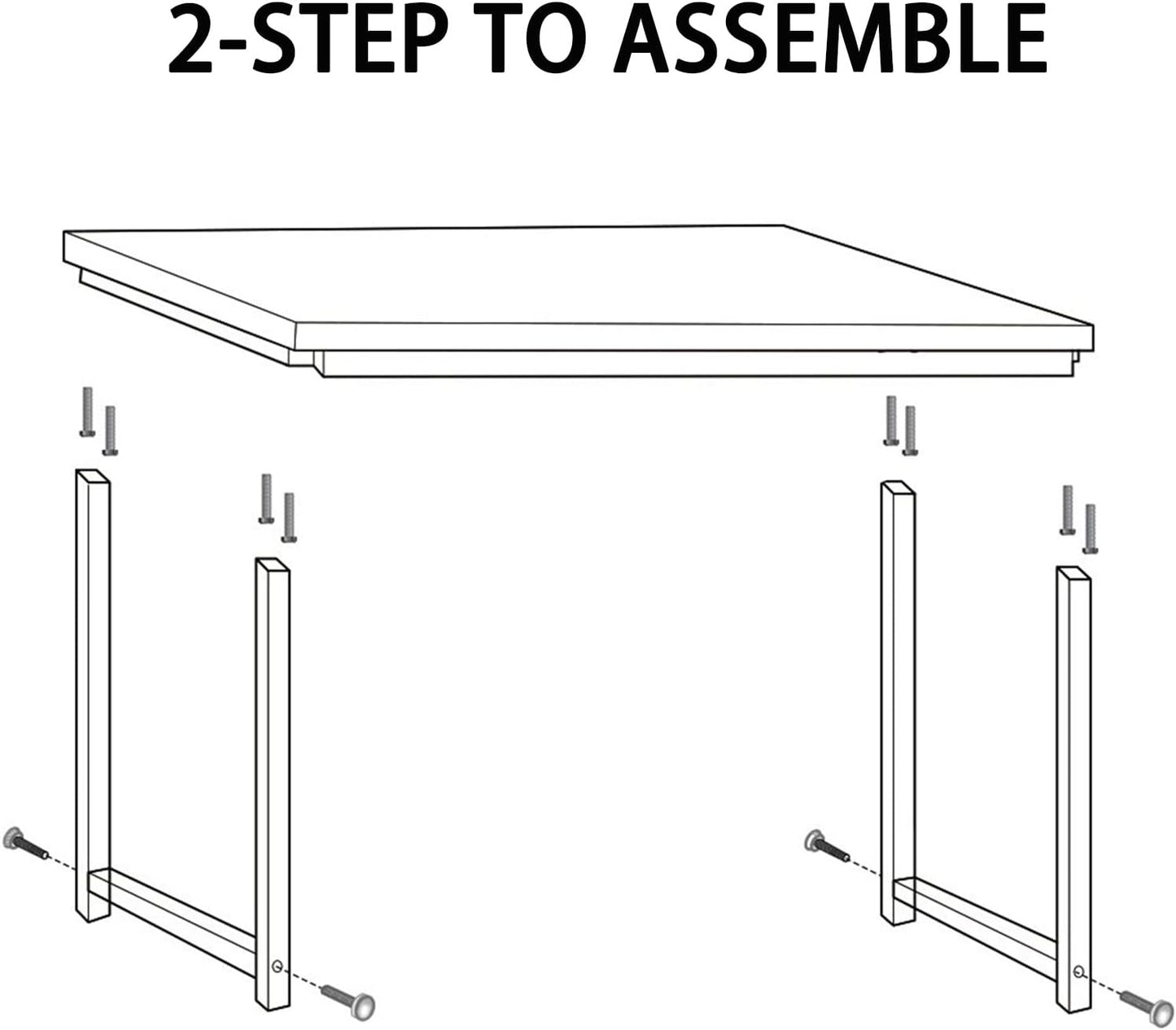 NSdirectModern Computer Desk 63 inch Large Office Desk Writing Study Table for Home Office Desk Workstation Wide Metal Sturdy Frame Thicker Steel Legs, Black.