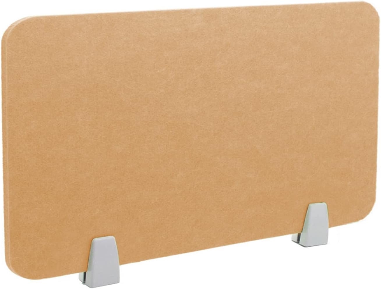 Icegrey Acoustic Desk Divider Privacy Panel Removable Sound Absorbing Desk Partition Board with 2 Clips for Student Call Centers Offices Braries Classrooms Library, Light Brown, 35.1x11.7"