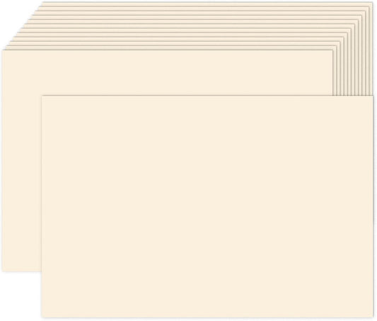 100 Pack 4x6 Ivory Cardstock Blank Index Cards, Goefun 80lb Heavyweight Cream Cardstock Unlined Notecards for Invatations, Postcards, Photo Paper, Recipe Cards