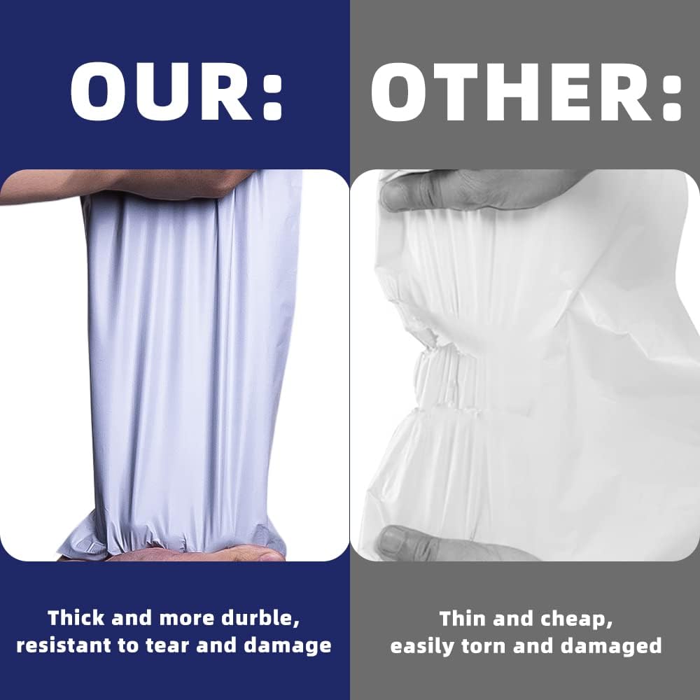 POLYSELLS 50 pcs 14.5x19 Inches White Poly Mailers Shipping Envelopes, Strong Adhesive Sealing, Waterproof, and Tear-resistant Postal Mailing Bags for Clothing, Books, and Accessories