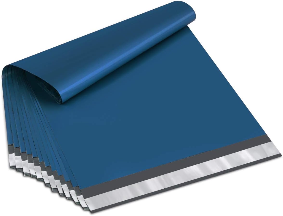 UCGOU Poly Mailers 10x13 Inch Navy Blue 200 Pack Shipping Bags #4 Strong Mailing Envelopes Boutique Packaging Postal Self Seal Adhesive Waterproof and Tear Proof Small Business for Clothes Books