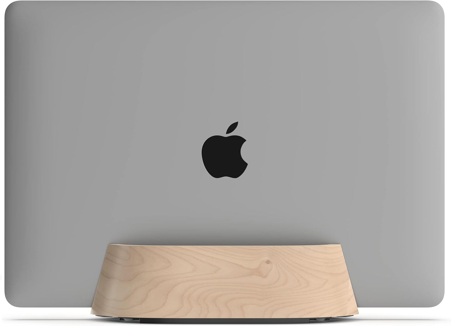 HumanCentric Vertical Laptop Stand in Maple Wood, Upright Adjustable Holder and Dock, Laptop Vertical Stand Fits MacBook Pro and Other Laptops .5" to 1.5", Clamshell Compatible