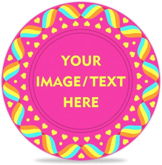 100 PCS 37mm Plastic Poker Chips, Personalize Your Chips with Logo and Text, for Bingo Game, Chess Room, Casino Theme Party