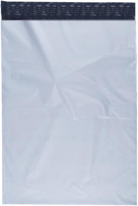 FungLam Poly Mailers Shipping Envelopes Bags, 14.5 x 19 inches, 500 Bags (White, Polyethylene, Self-Seal)