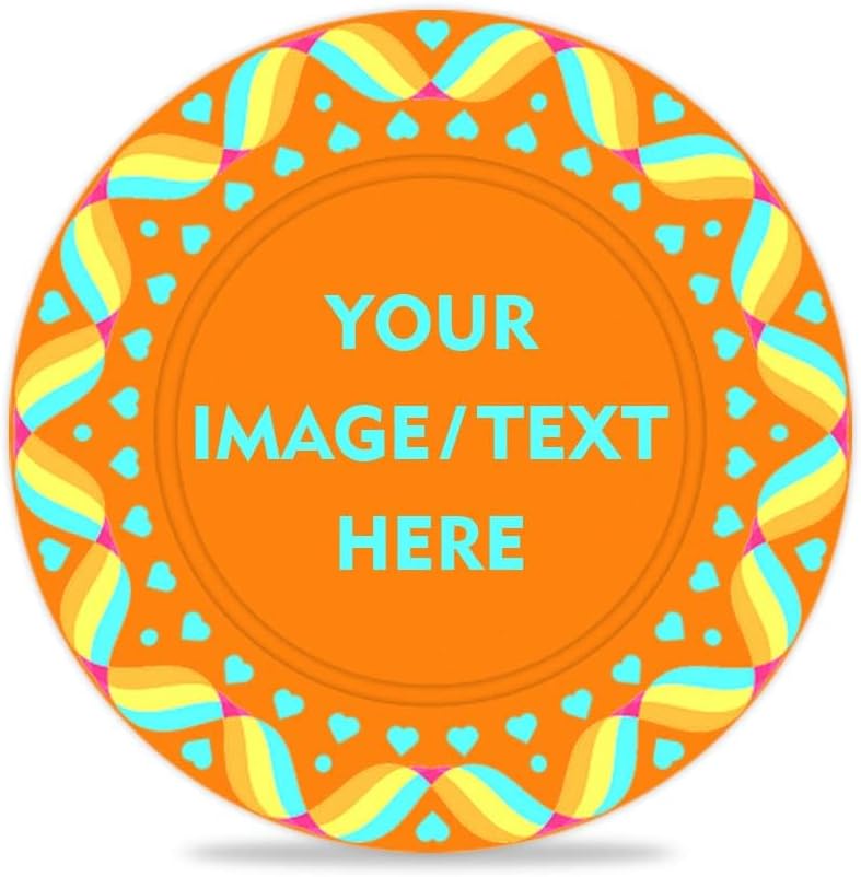 100 PCS 37mm Plastic Poker Chips, Personalize Your Chips with Logo and Text, for Bingo Game, Chess Room, Casino Theme Party