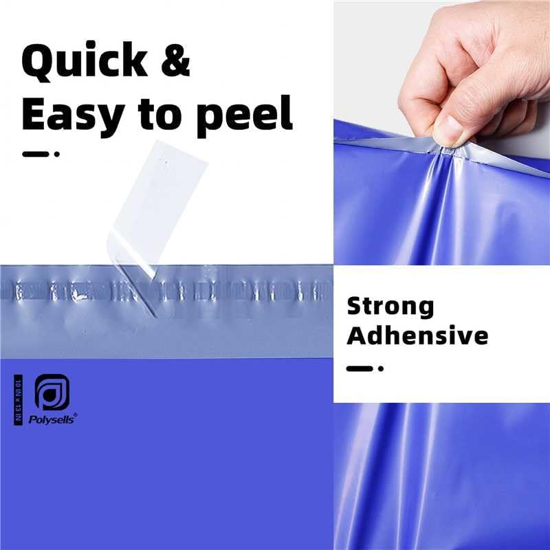POLYSELLS 100 pcs 10x13 Inches Purple Poly Mailers Shipping Envelopes, Strong Adhesive Sealing, Waterproof, and Tear-resistant Postal Mailing Bags for Clothing, Books, and Accessories