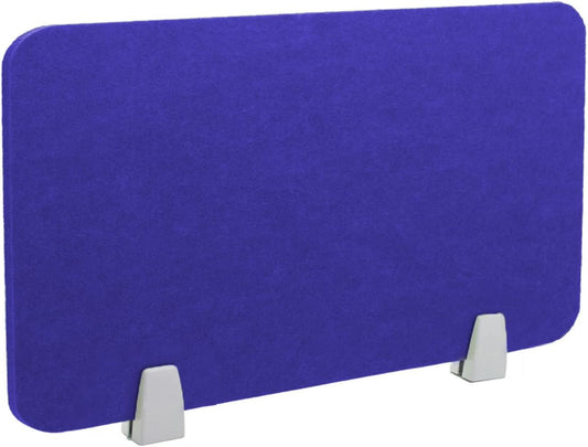 Icegrey Acoustic Desk Divider Privacy Panel Removable Sound Absorbing Desk Partition Board with 2 Clips for Student Call Centers Offices Braries Classrooms Library, Purple Blue, 19.5x11.7