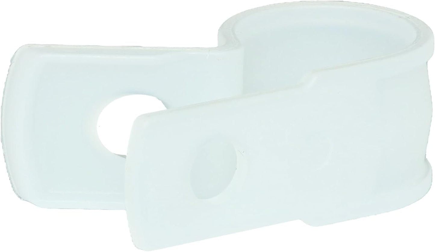 Secure 1/2 Inch Premium R Type Natural Nylon Screw Mount Cable Clamp for Wire Management - 100 Pack