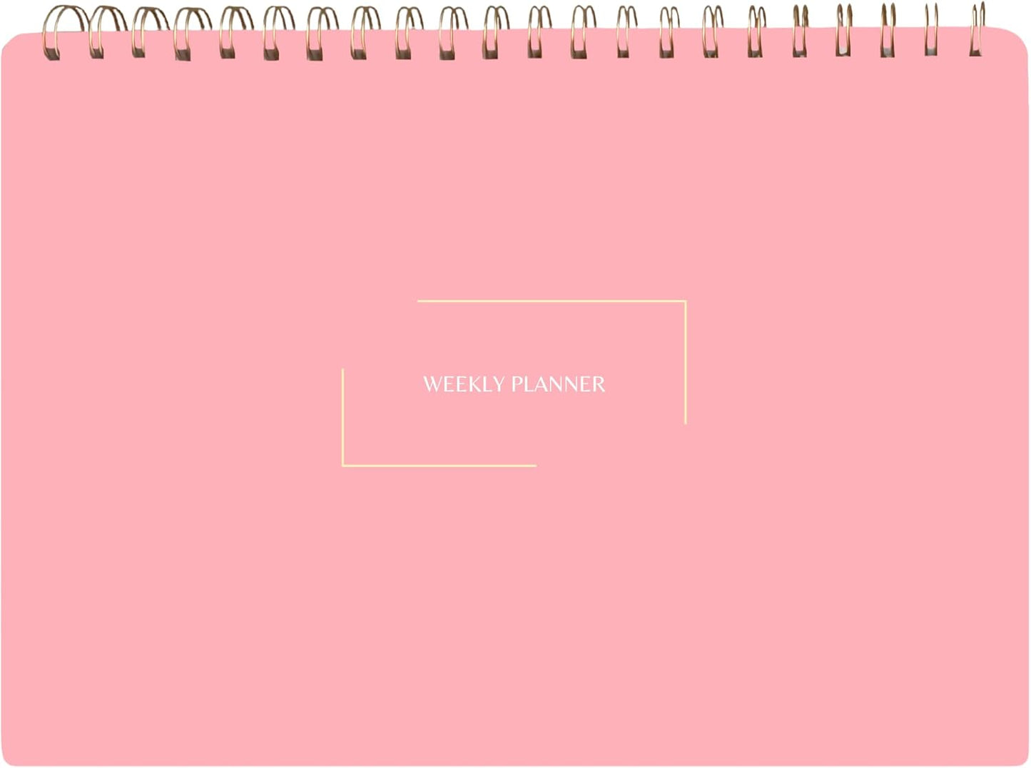 Undated Weekly Planner | 8.25” x 11.75” Work To-Do Notebook | ADHD Academic Organizer | Multi-Layout | Men and Women Planner | College Supplies | Pink | Landscape Layout