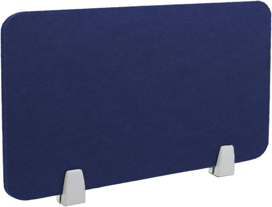 Icegrey Acoustic Desk Divider Privacy Panel Removable Sound Absorbing Desk Partition Board with 2 Clips for Student Call Centers Offices Braries Classrooms Library, Dark Blue, 15.6x11.7