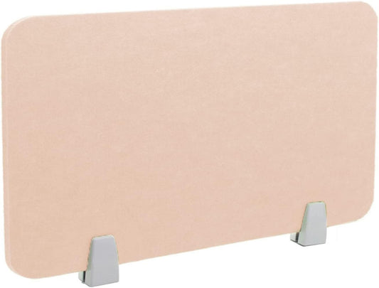 Icegrey Acoustic Desk Divider Privacy Panel Removable Sound Absorbing Desk Partition Board with 2 Clips for Student Call Centers Offices Braries Classrooms Library, Beige, 15.6x15.6"