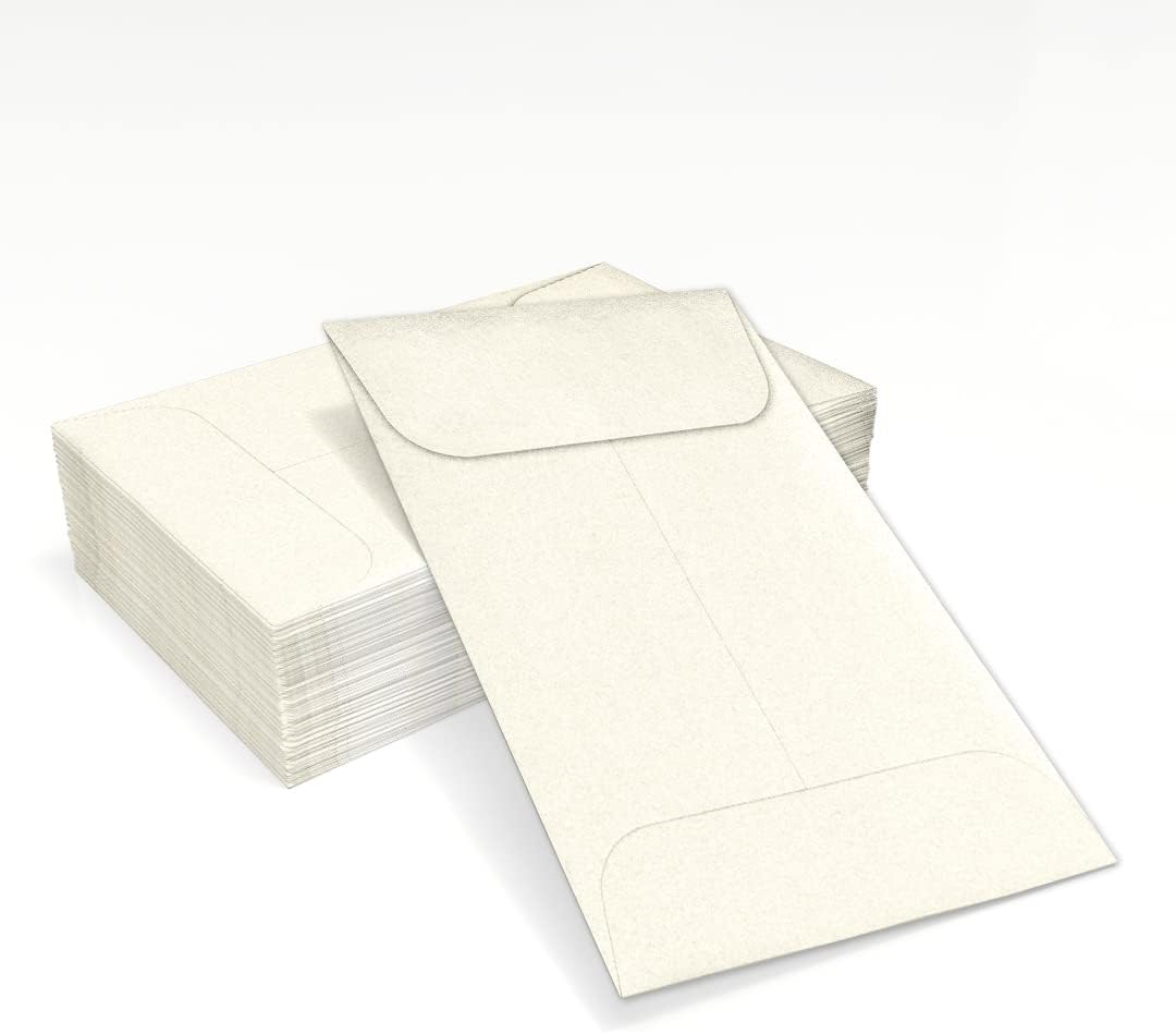 LUXPaper #1 Coin Envelopes | 2 1/4" x 3 1/2" | Champagne Metallic | 80lb. Text | 50 Qty