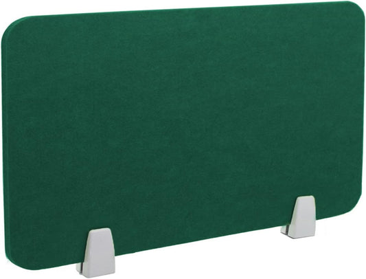 Icegrey Acoustic Desk Divider Privacy Panel Removable Sound Absorbing Desk Partition Board with 2 Clips for Student Call Centers Offices Braries Classrooms Library, Dark Green, 15.6x15.6"