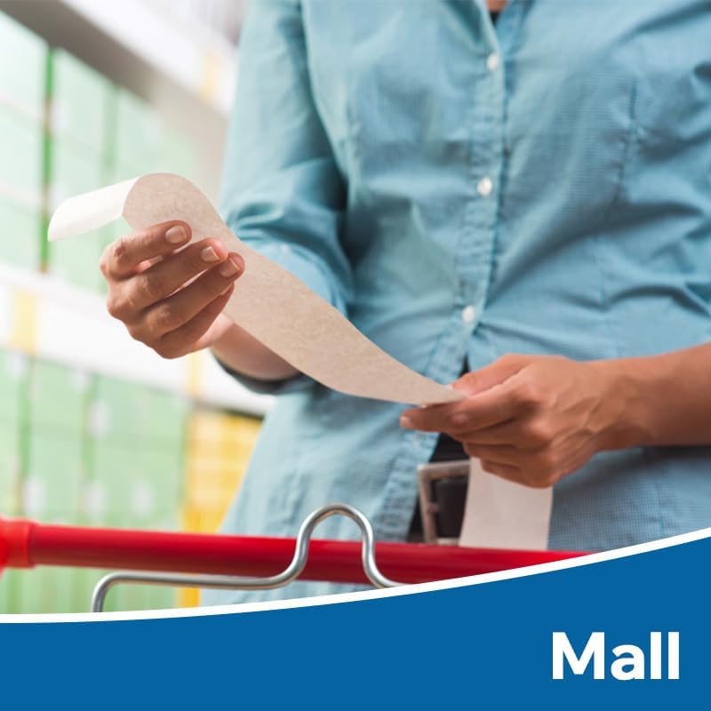 (50 Rolls) 3 1/8 x 230 Thermal Paper Receipt Rolls (48 GSM Premium Quality) Fits All POS Cash Registers BPA Free