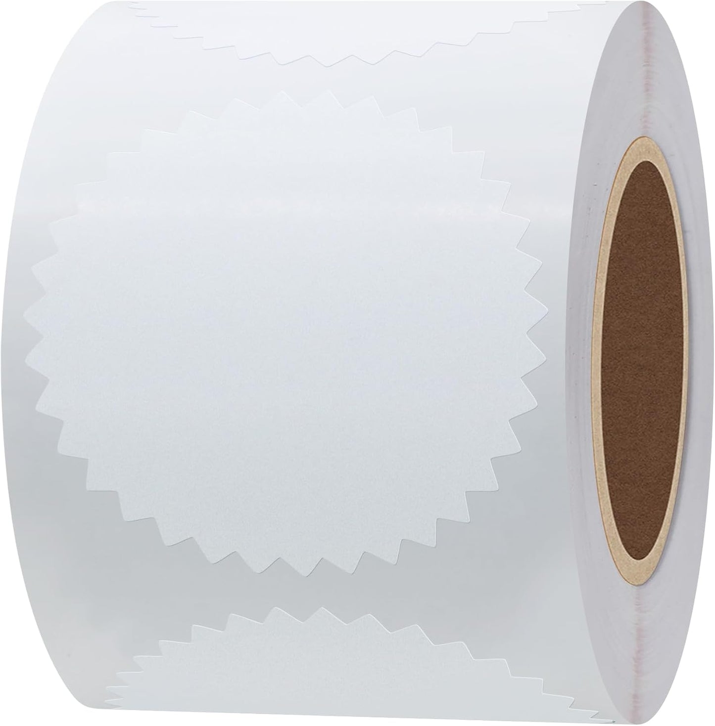 Hybsk 300pcs 2 inch White Certificate Sealing Labels with Serrated Edge Awards Legal Embossing Stickers (White)