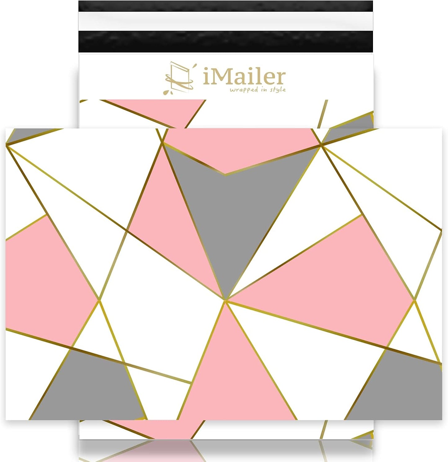 100 Count - 14 x 19 inch Poly Mailer Shipping Bags Envelope Triangle Print Mailing Package for Clothing-Self Seal…