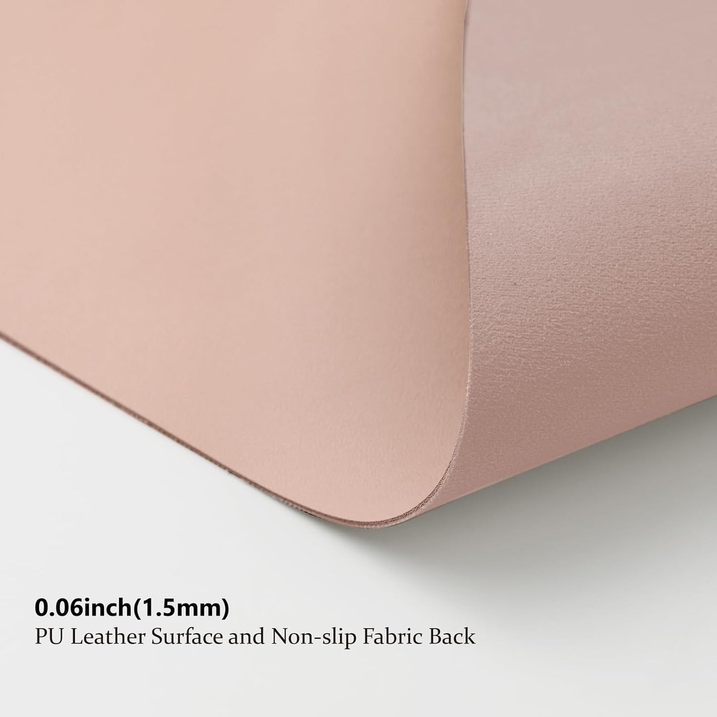 HOMIEAZICOZI Leather Desk Mat - Non-Slip PU Desk Pad for Office and Home - Desk Organization and Accessories - Ideal for Large Mouse Pad and Desk Mats on Top of Desks (Pink,31.5''x 15.7'') (DPD-P-M)