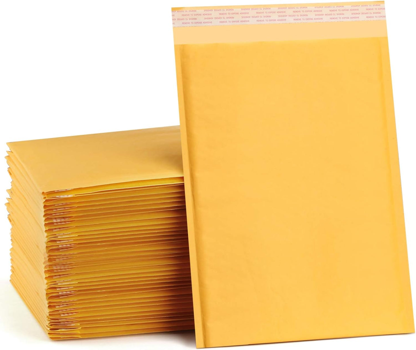 UCGOU Kraft Bubble Mailers 9.5x14.5 Inch 25 Pack Usable Size 9.5x13.5 Yellow Padded Envelopes #4 Large Mailing Package Self Sealing Tear Resistant Boutique Bulk Mail Shipping Bag for Makeup Supplies