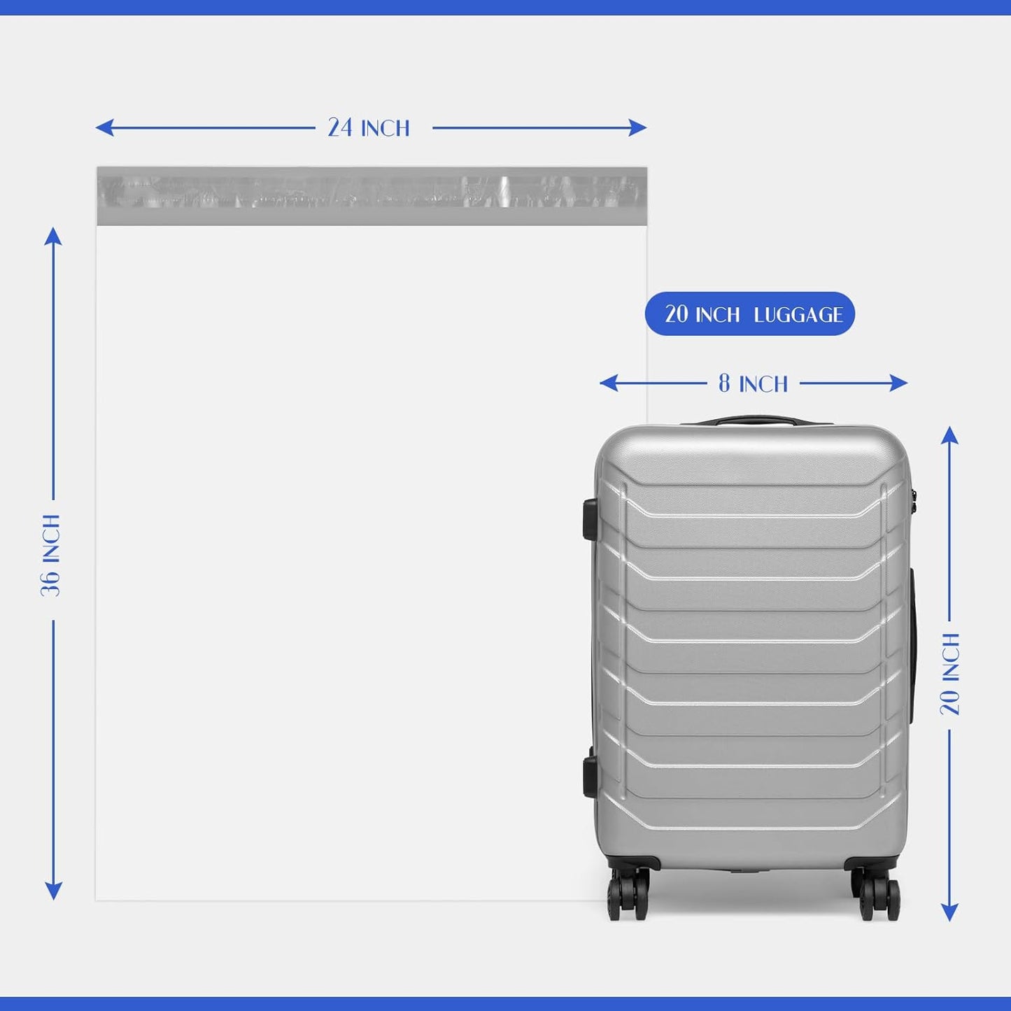 Metronic Large Poly Mailers 24×36 25 Pcs Large Shipping Bags for Clothes,Self Adhesive Shipping Envelopes for Small Business,Waterproof Mailers Poly Bags for Shipping,Packaging Mailing Bags White