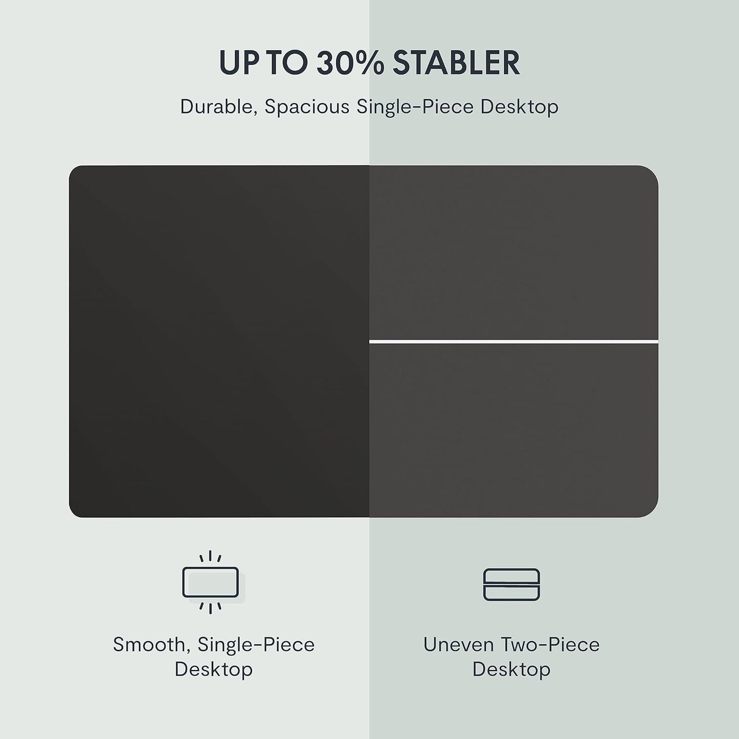 FLEXISPOT EN1 Whole-Piece Standing Desk 48 x 24 Inches Electric Height Adjustable Desk for Home Office (Black Frame + Black Table Top)