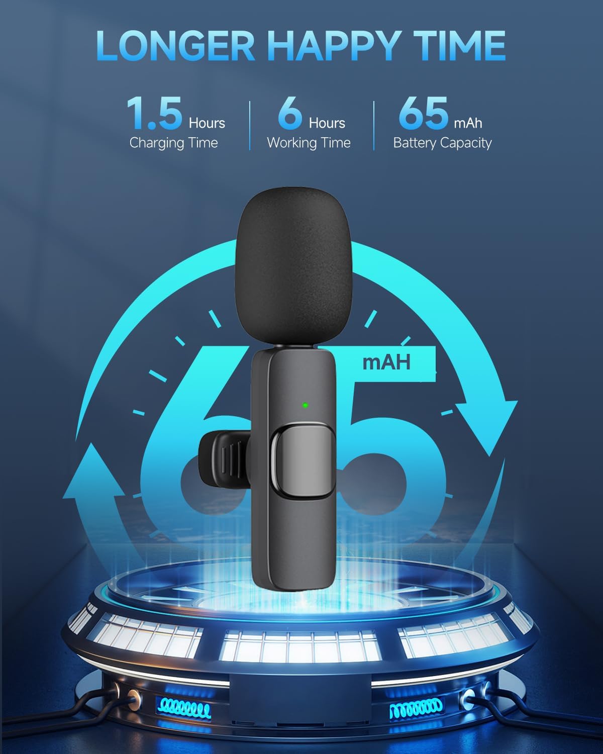 2 Pack Professional Wireless Lavalier Microphone for iPhone 15(Above) and Android USB-C Device, Lapel Mics Plug-Play Clip on Lapel Mic for YouTube, Recording, Vlog, Facebook Live