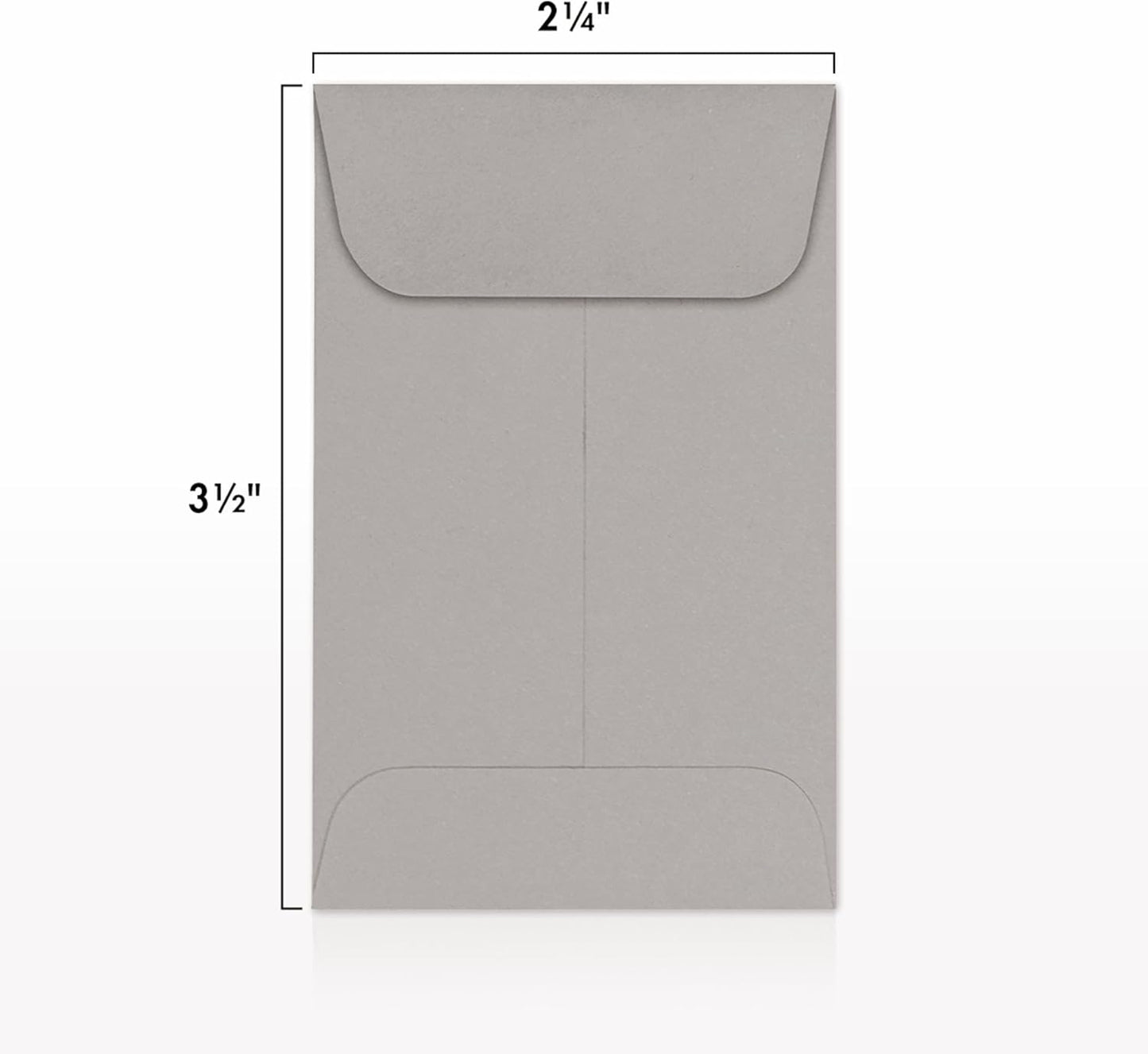 LUXPaper #1 Coin Envelopes | 2 1/4" x 3 1/2" | Gray Wove | 28lb. Text | 50 Qty