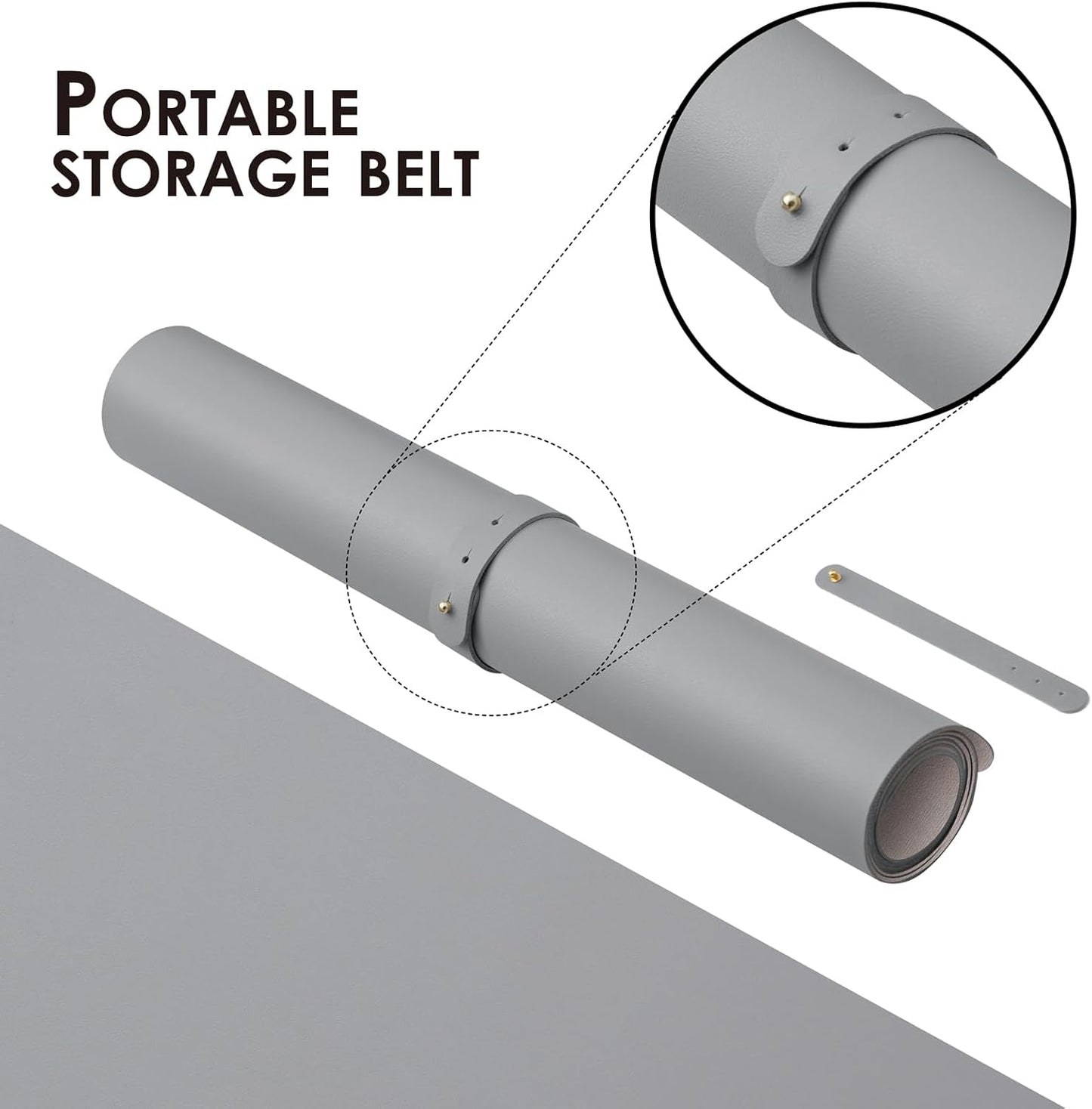 HOMIEAZICOZI Leather Desk Mat - Non-Slip PU Pad for Office and Home Organization Accessories Ideal Large Mouse Mats on Top of Desks (Dark Gray,31.5''x 15.7'') (DPD-DGr-M)