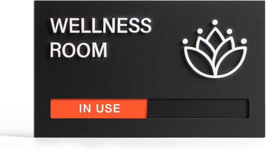 In Use Available Privacy Sign, 9'' x 5'' Magnetic Slider Door Indicator Signs for Mother's Room Conference's Room Wellness Room, Privacy Decor for Office Hospital