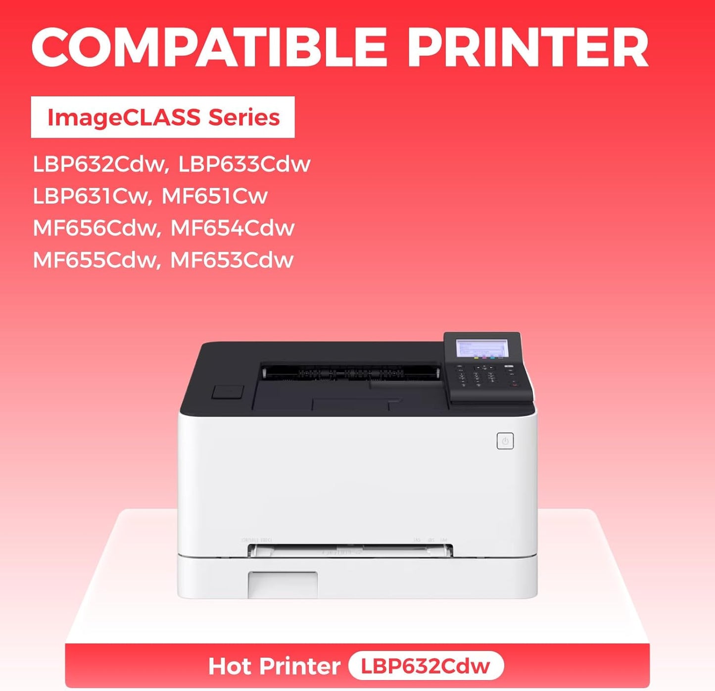 067H 067 Toner Cartridge Set (Black,2-Pack) MF656Cdw MF654Cdw High Capacity with chip Compatible with Canon 067 067H Works for Canon Color imageCLASS LBP632Cdw LBP633Cdw MF652Cdw MF653Cdw Printer Ink