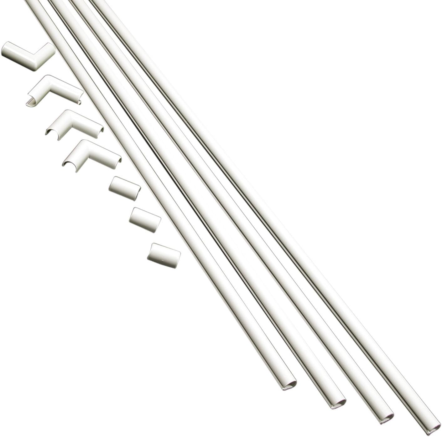 Legrand - Wiremold Kit Cordmate, Organizer and Hider, Cover, Concealer, and Protector for Wall, Single Cord, CMK10, Paintable