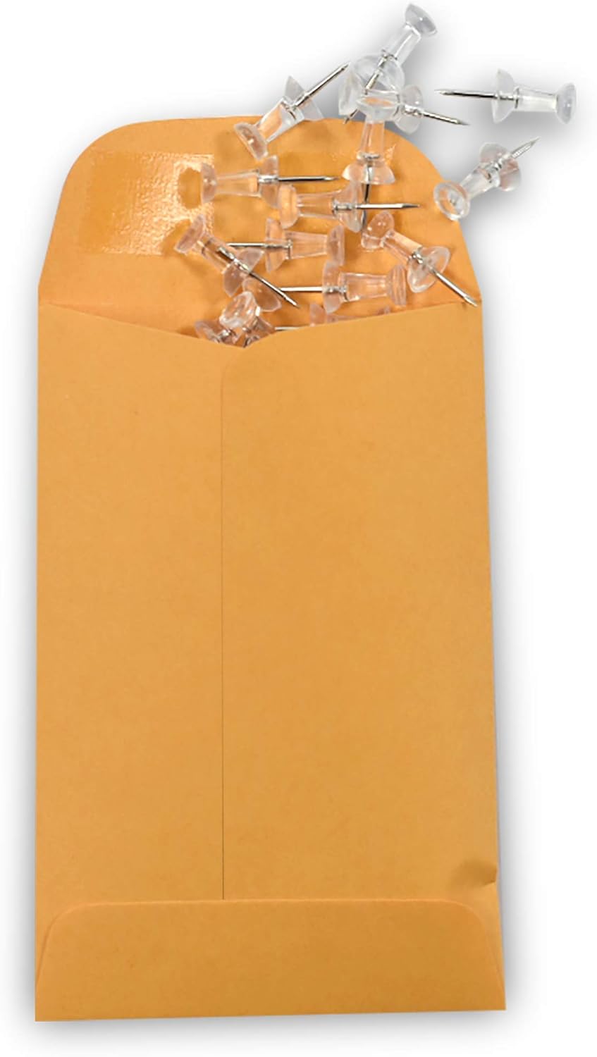 500 Guardian #4 Paper Coin Envelopes - Blank Small Envelopes for Coins, Receipts, Stamps, Small Parts Storage, & More – 3" x 4-1/2" Cash Envelopes – Gummed Flap Gift Card Holder Envelopes