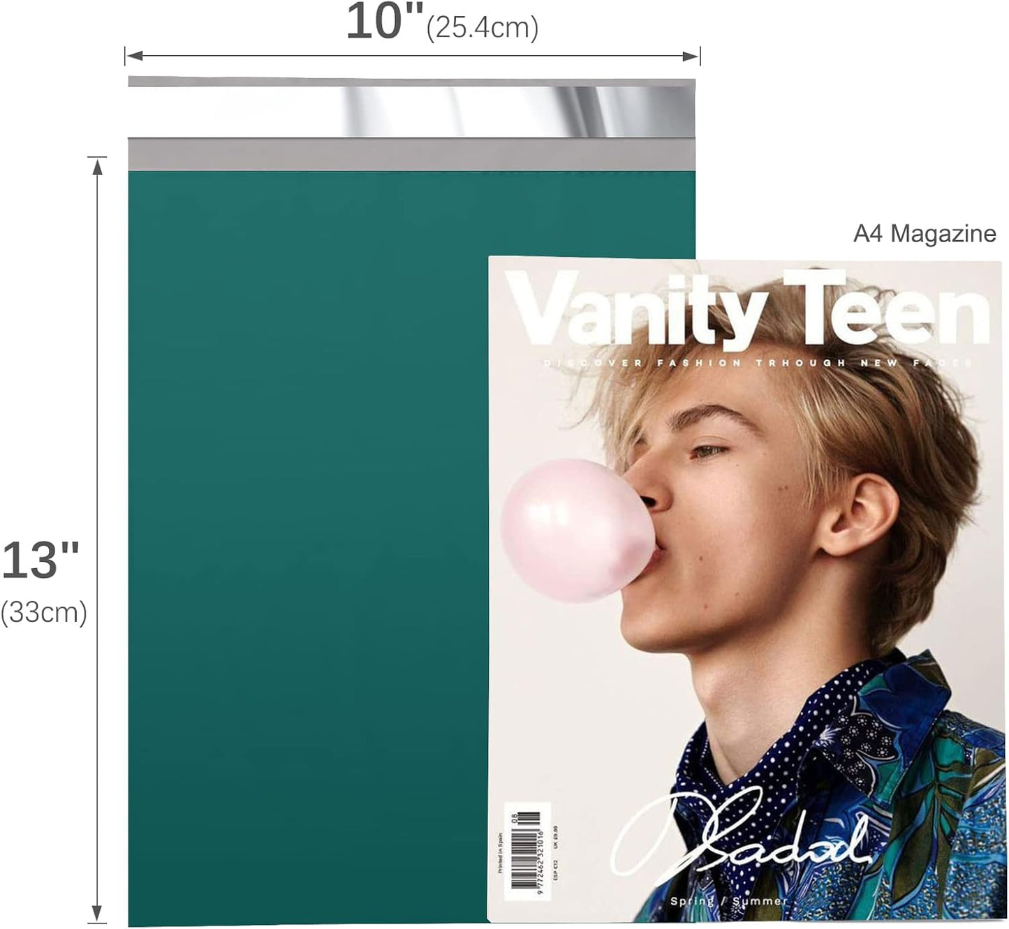 Fuxury Poly Mailers 10x13 Inch 50 Pcs, Waterproof Shipping Bags for Clothing, Strong Adhesive Shipping Envelopes for Small Business, Self Seal Mailers Poly Bags Mailing Envelopes Forest Green