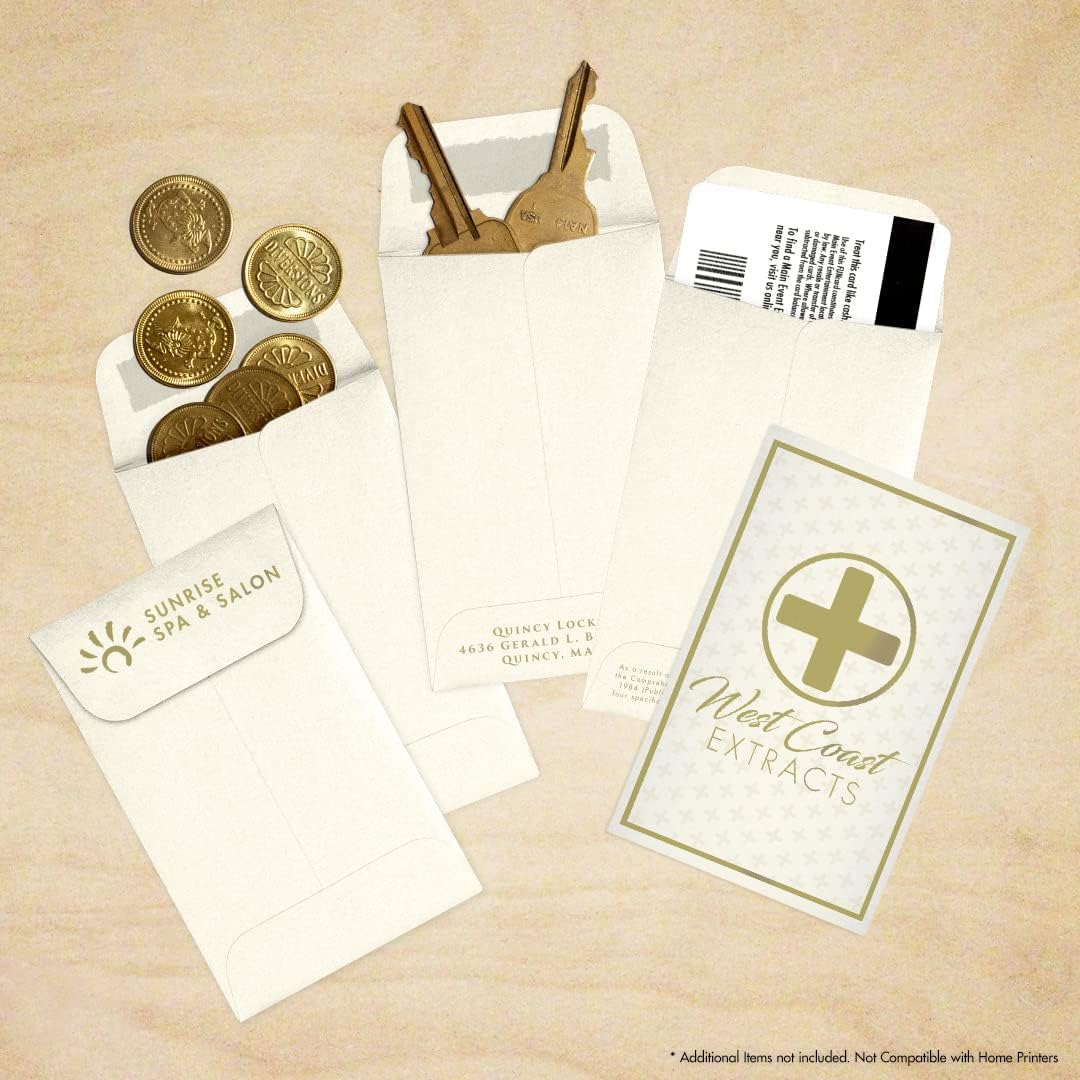 LUXPaper #1 Coin Envelopes | 2 1/4" x 3 1/2" | Champagne Metallic | 80lb. Text | 50 Qty