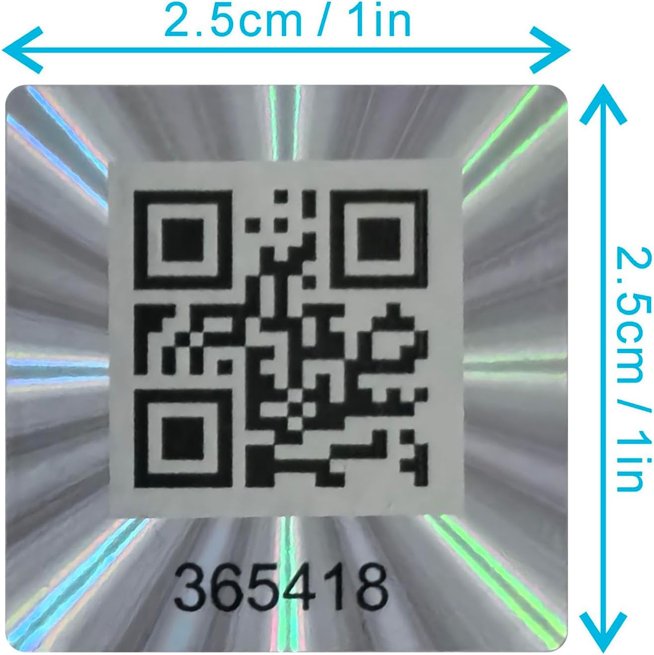 1000pcs Custom Hologram QR Code Labels, Tamper-evident Security Seal Sticker,Warranty Void Tamper Proof Labels with Unique Sequential Serial Numbering（1X1 inch