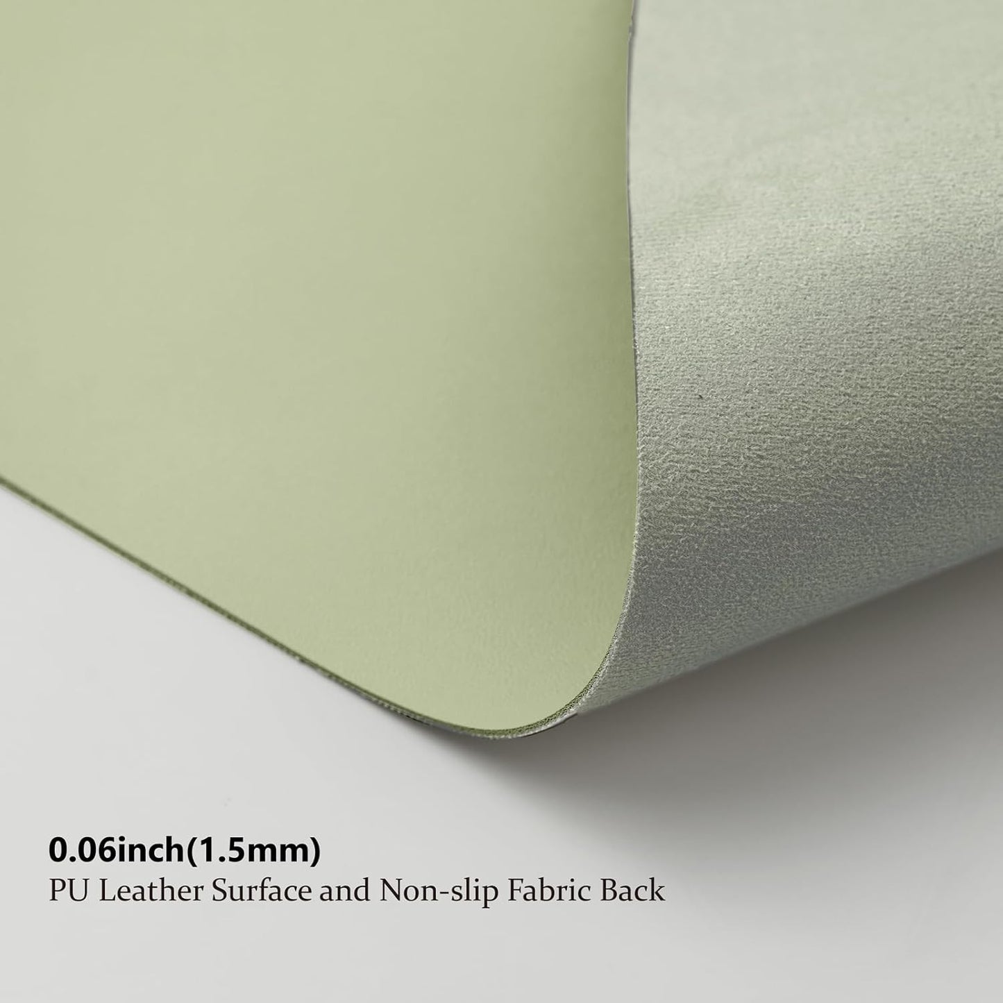 HOMIEAZICOZI Leather Desk Mat - Non-Slip PU Pad for Office and Home Organization Accessories Ideal Large Mouse Mats on Top of Desks (Light Green,36''x 17'') (DPD-LG-L)